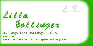 lilla bollinger business card